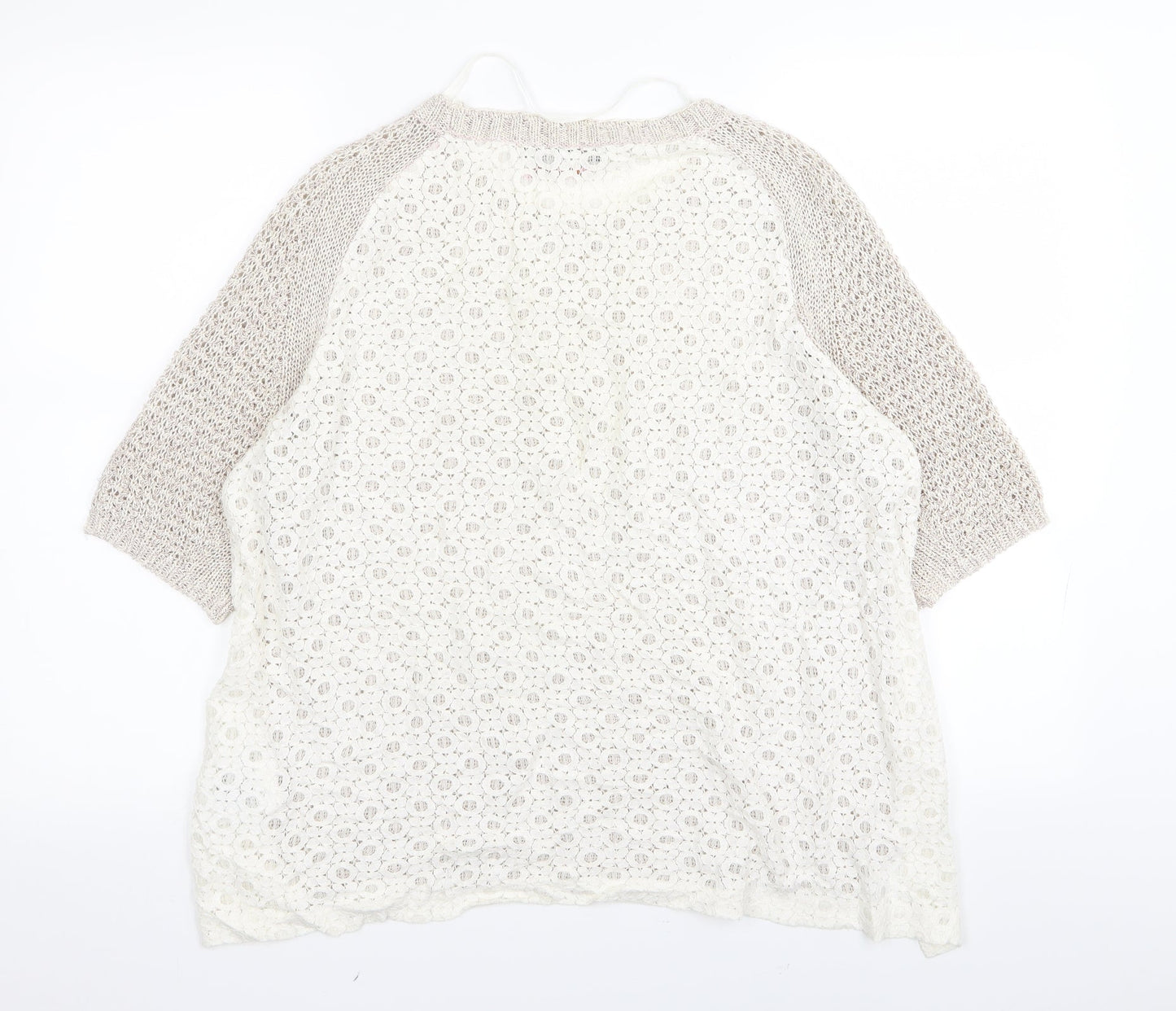 Quiz Womens Beige   Pullover Jumper Size 14