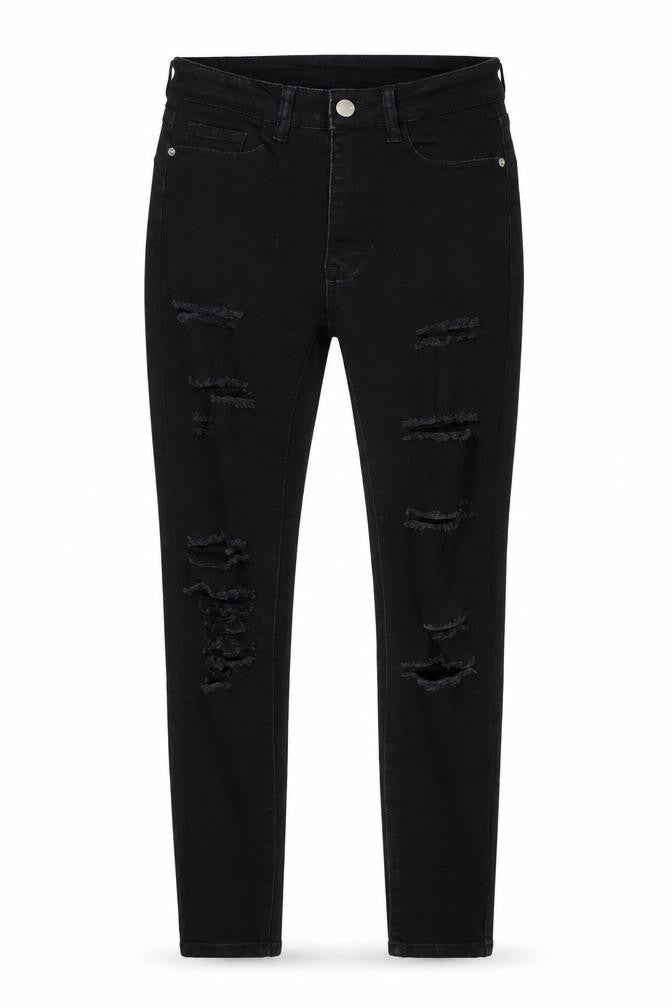 SHEIN Womens Black   Skinny Jeans Size XS L27 in - RIPPED JEANS