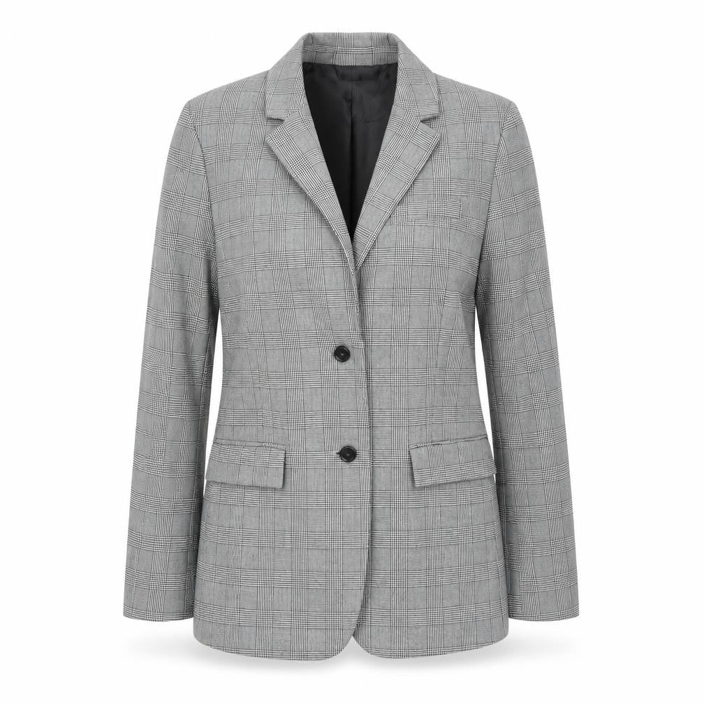 Next Womens Grey Check  Jacket Suit Jacket Size 10