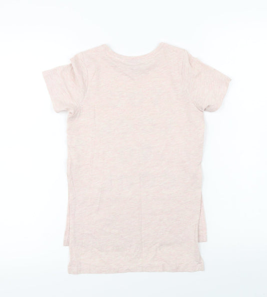 Matalan  Girls Pink   Basic T-Shirt Size 6 Years