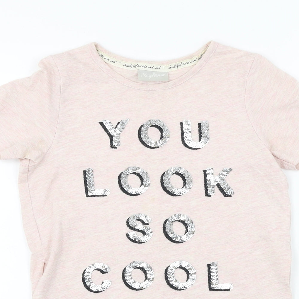 Matalan  Girls Pink   Basic T-Shirt Size 6 Years