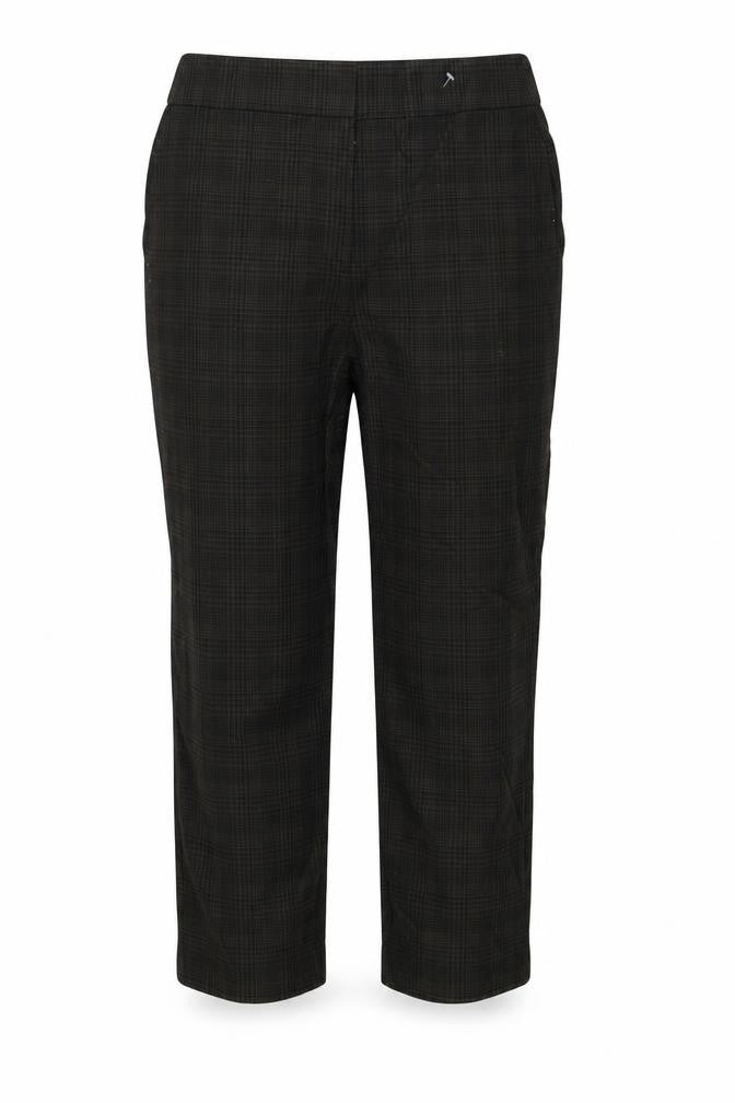 Next  Womens Brown Check  Trousers  Size 14 L24 in