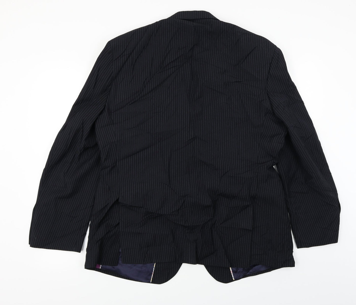 Marks and Spencer  Mens Black Striped  Jacket Blazer Size 42