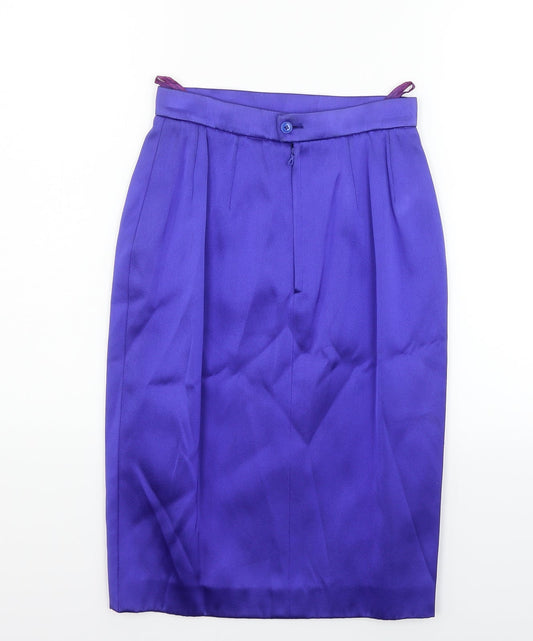 Preworn Womens Blue   A-Line Skirt Size 24 in