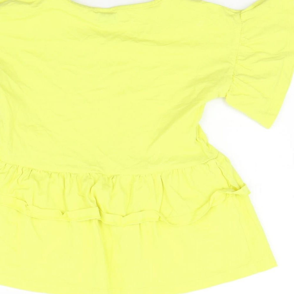 TU Girls Yellow   Basic T-Shirt Size 9 Years