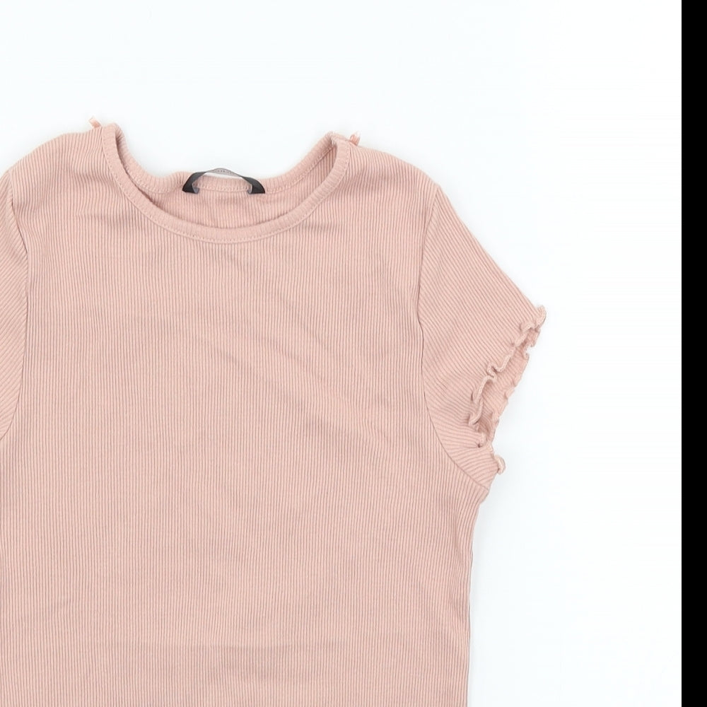 George Girls Pink   Basic T-Shirt Size 8-9 Years