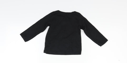 Nutmeg Boys Black   Fit & Flare  Size 12-18 Months  - deers christmas