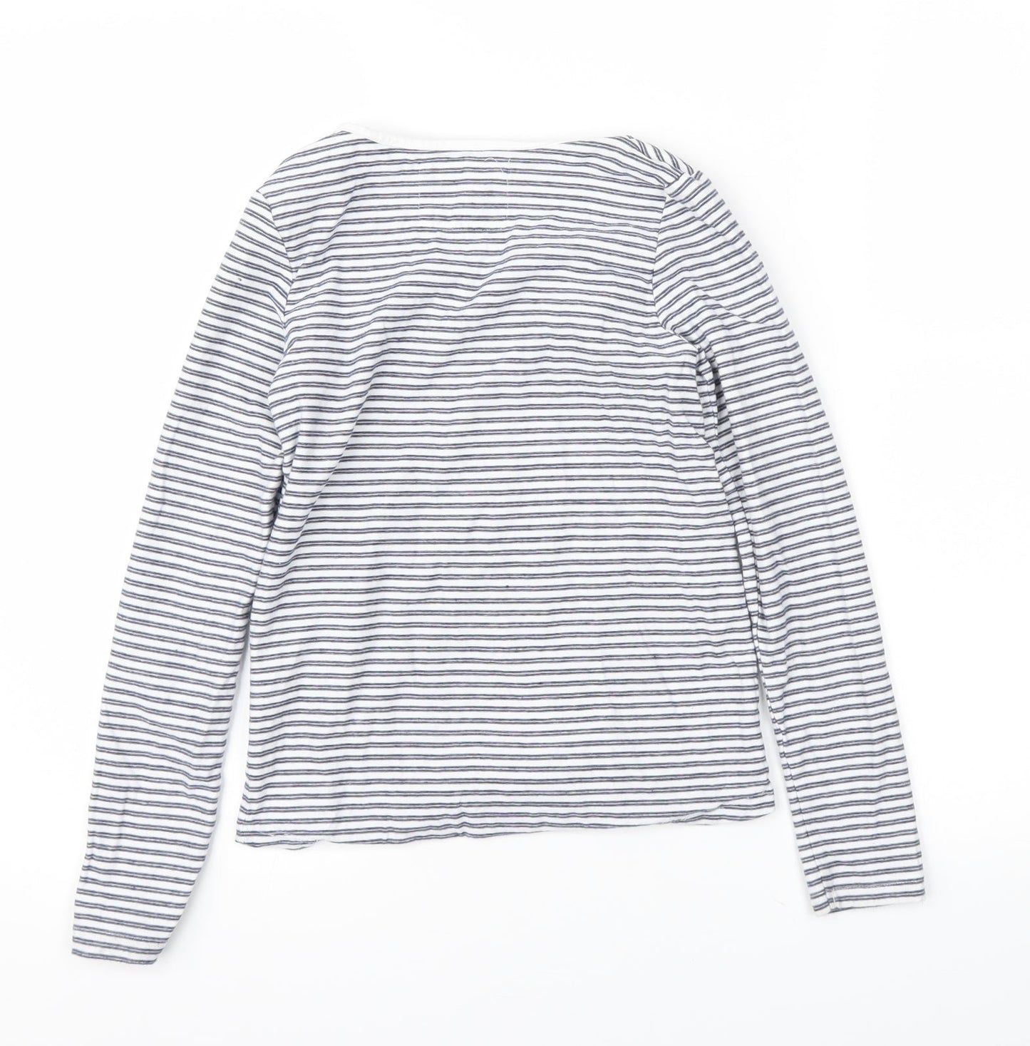 TU Girls Blue Striped  Basic T-Shirt Size 9 Years