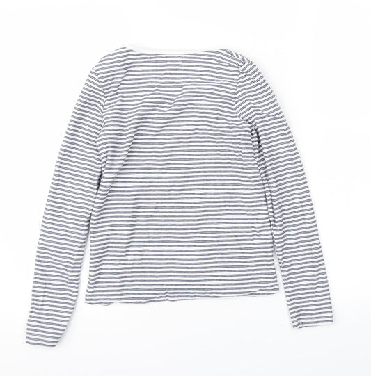 TU Girls Blue Striped  Basic T-Shirt Size 9 Years
