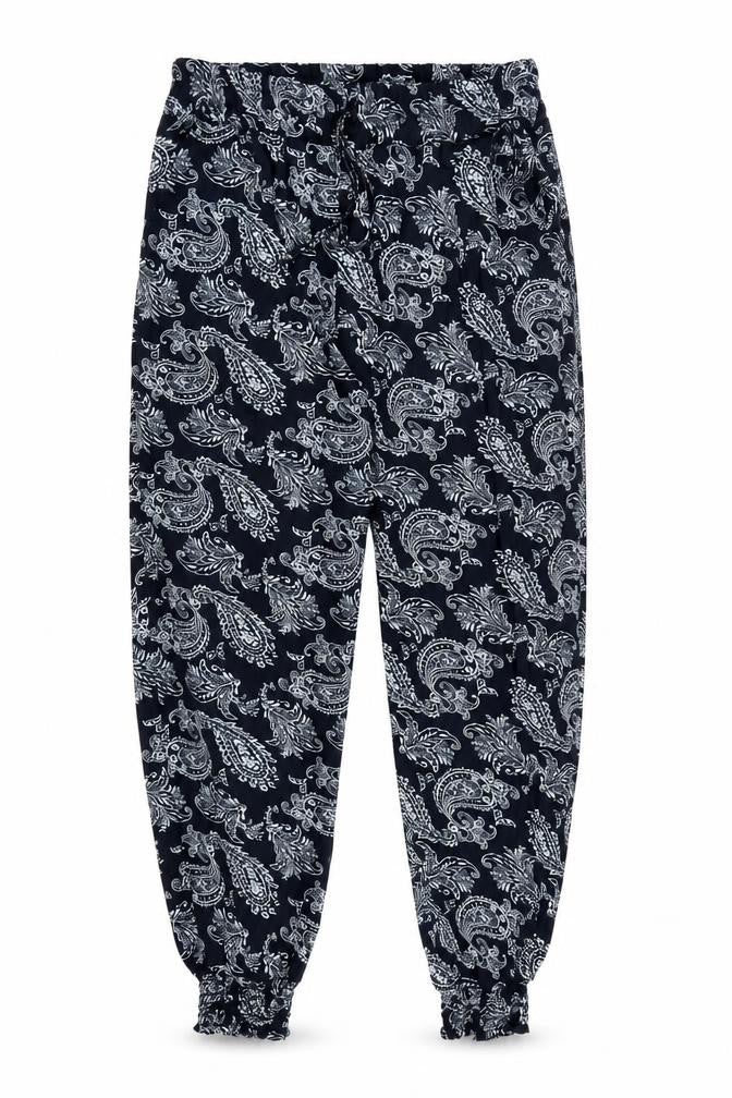 Preworn Womens Blue Paisley  Harem Trousers Size M L30 in