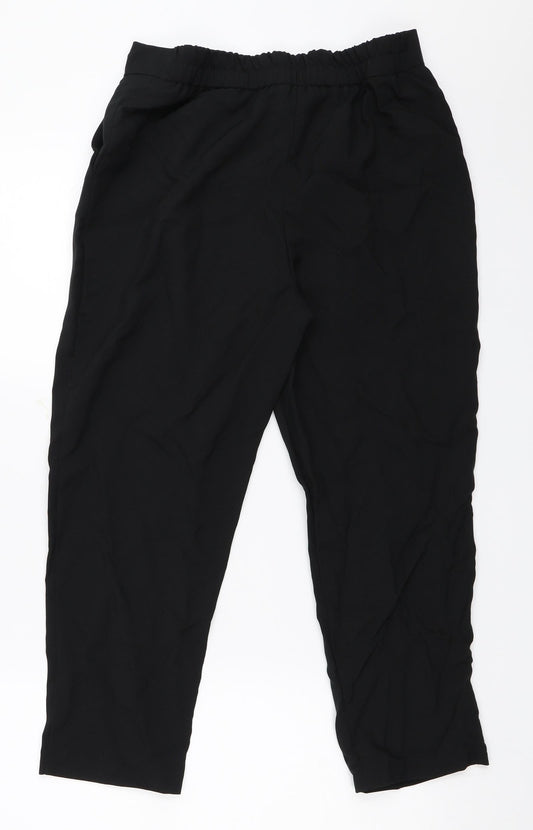 ASOS Womens Black   Cropped Trousers Size 8 L23 in