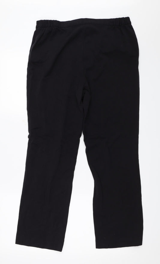 Marks and Spencer Womens Black   Trousers  Size 12 L27.5 in