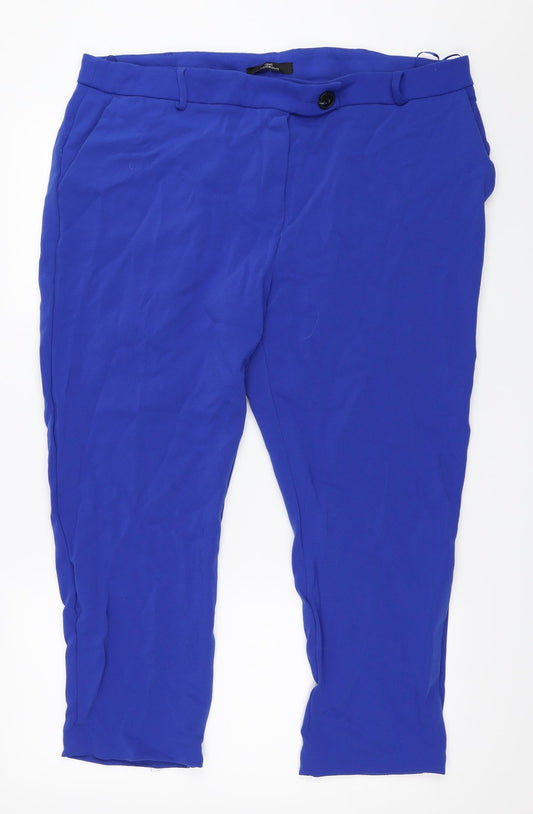 NEXT Womens Blue   Capri Trousers Size 38 in L25 in
