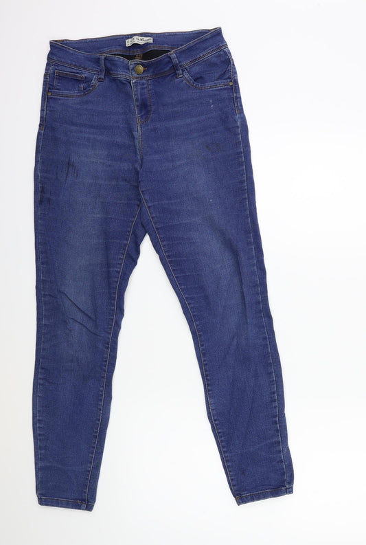 Denim & Co. Womens Blue  Denim Skinny Jeans Size 12 L28 in