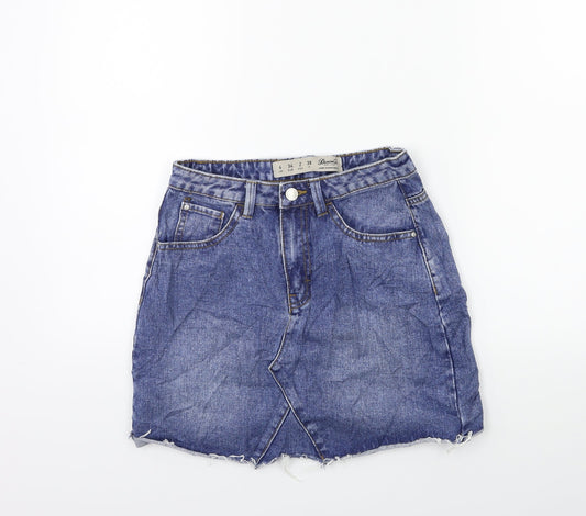 Denim & Co. Womens Blue  Denim Straight & Pencil Skirt Size 6