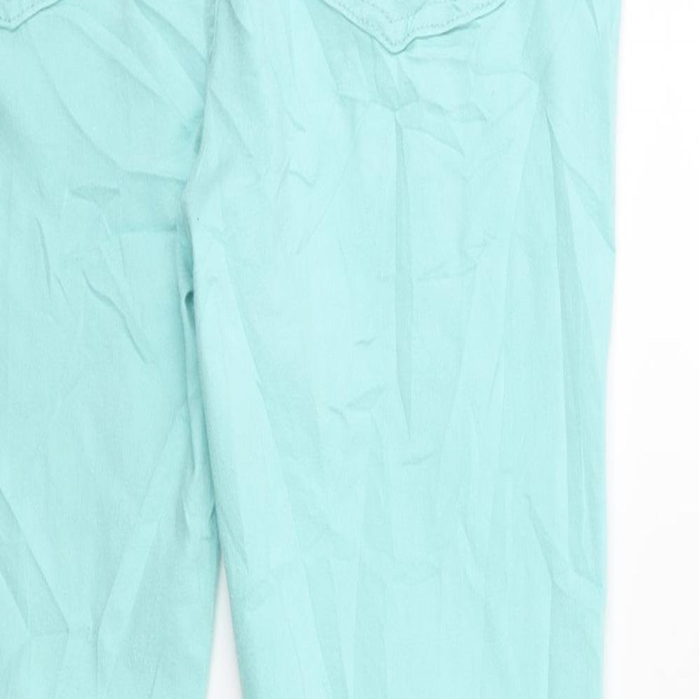 Preworn Womens Green  Denim Skinny Jeans Size 30 in L28 in