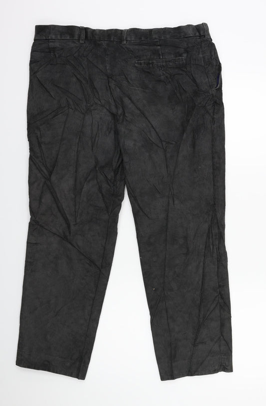 Marks and Spencer Womens Black  Corduroy Trousers  Size 36 in L29 in