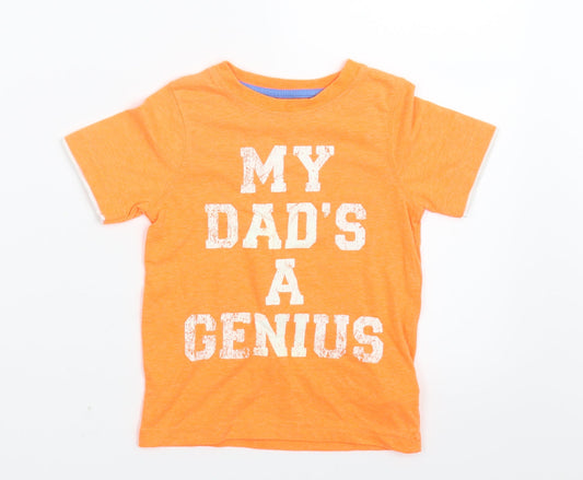 Mothercare Boys Orange   Basic T-Shirt Size 3-4 Years