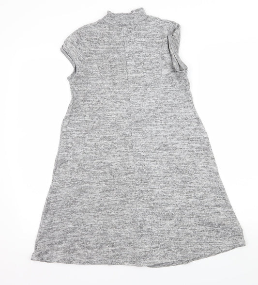 Select Womens Grey  Knit Basic T-Shirt Size 10