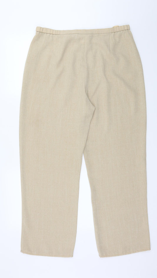 Premier Collection Womens Beige   Trousers  Size 16 L27 in