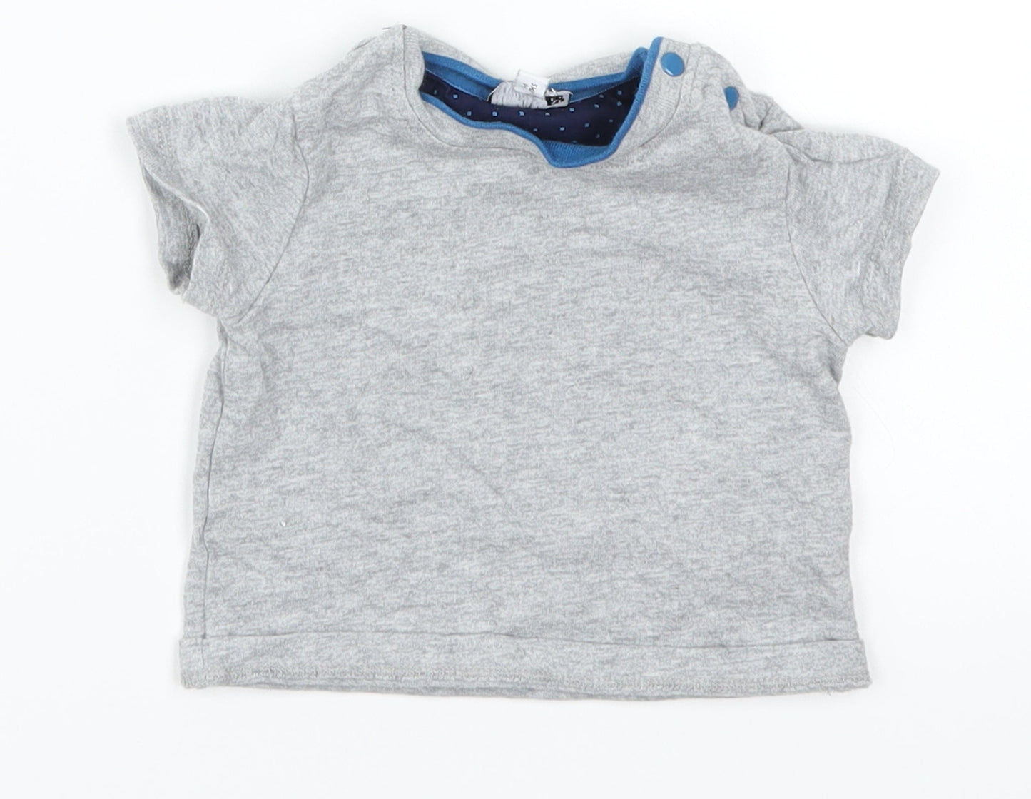 Lola Maverick Boys Grey   Basic T-Shirt Size 3-6 Months