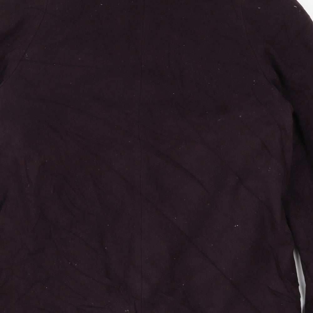 Preworn Womens Purple   Overcoat Coat Size M