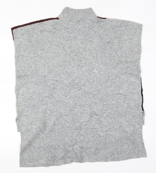 River Island Womens Grey Geometric  Pullover Jumper Size 10
