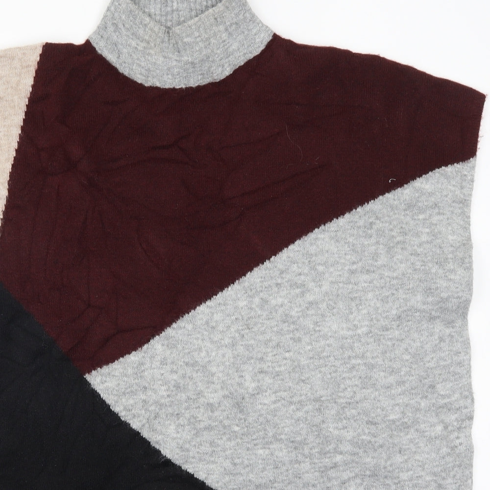 River Island Womens Grey Geometric  Pullover Jumper Size 10