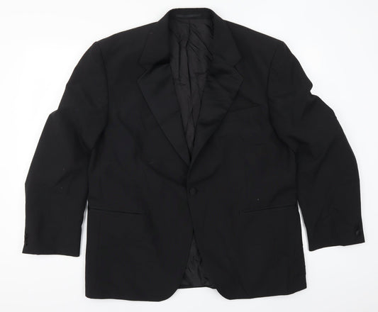 Preworn Mens Black   Jacket Suit Jacket Size 44