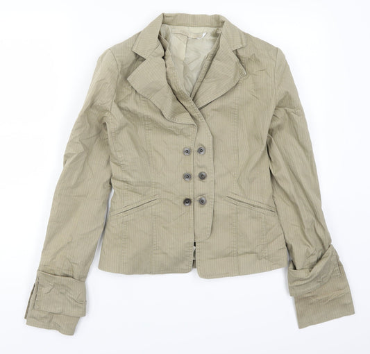 Imperial Womens Beige Striped  Jacket  Size M
