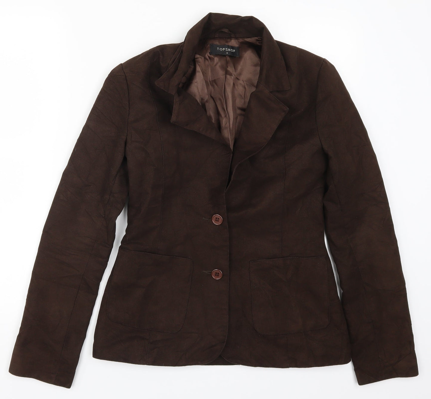 Topshop Womens Brown   Jacket Suit Jacket Size 8