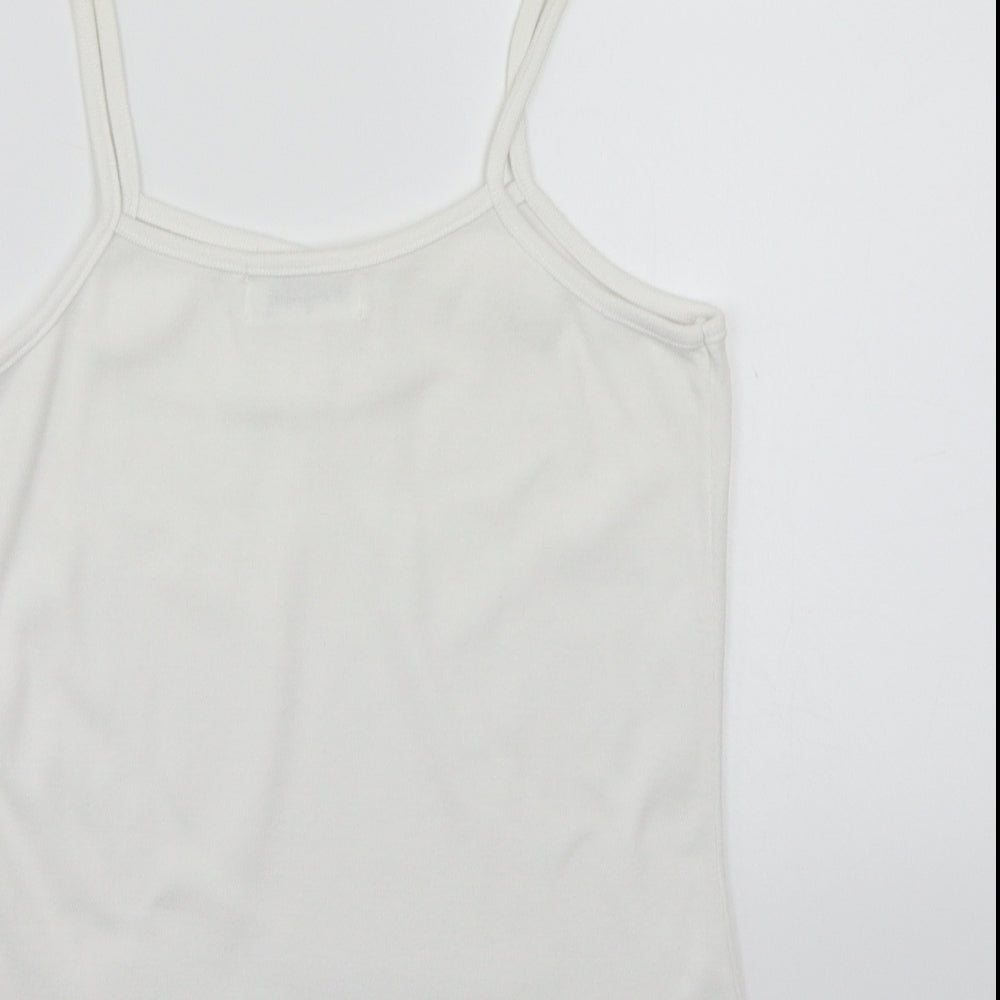 fabrizio Womens White   Basic T-Shirt Size M