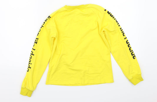 Preworn Girls Yellow  Rayon Pullover Jumper Size S