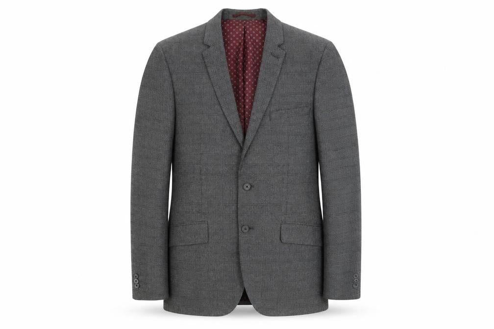 Taylor & Wright Mens Grey Check  Jacket Suit Jacket Size 42
