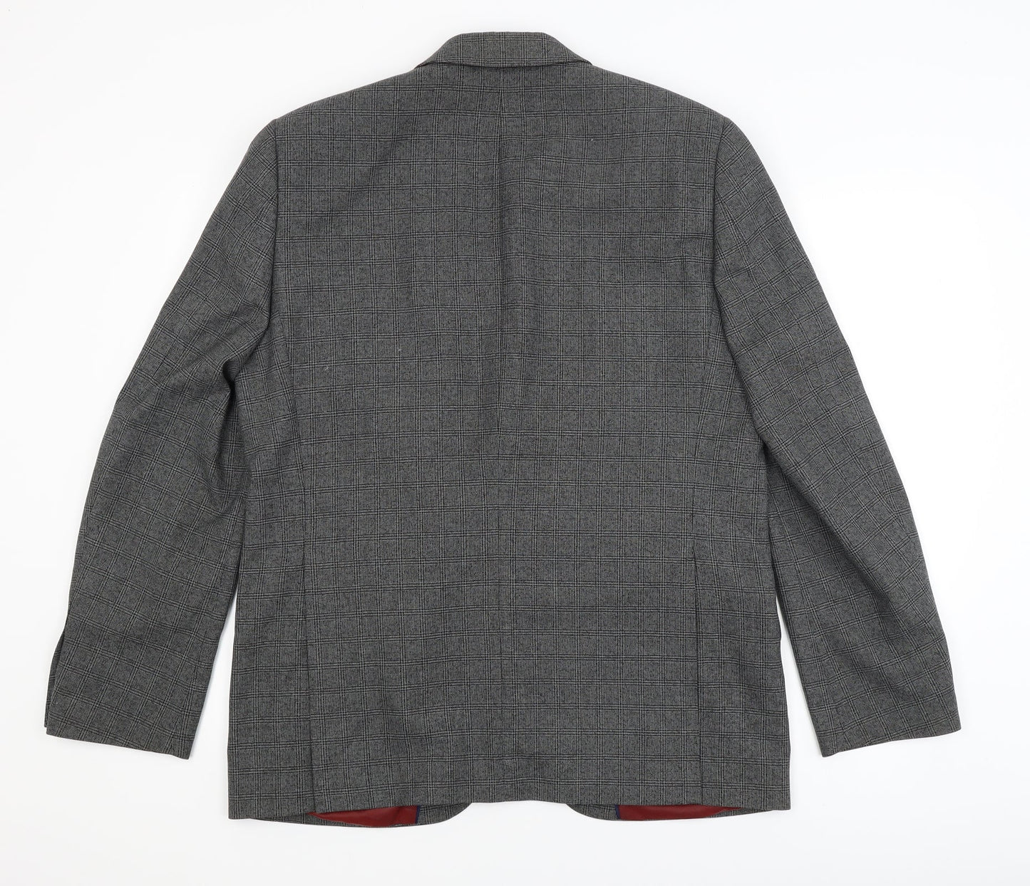T&W Mens Grey Check  Jacket Suit Jacket Size 42