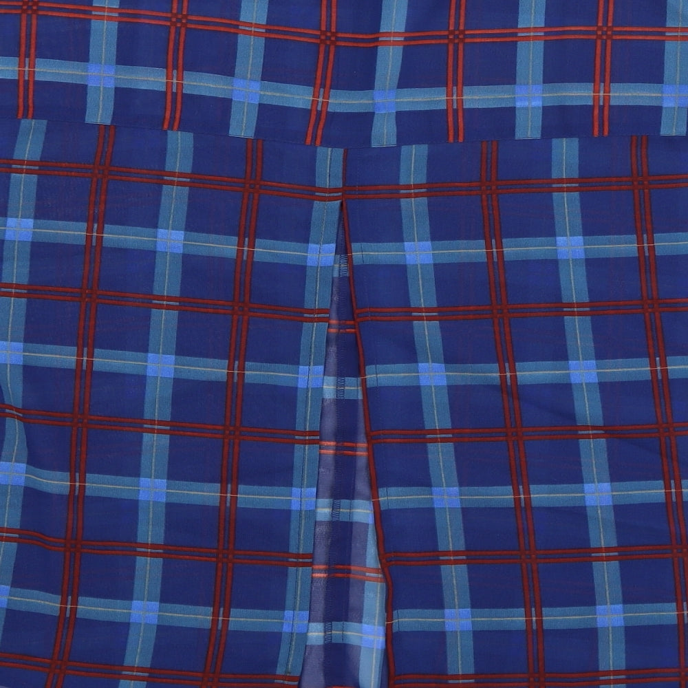 Heart and Soul Womens Blue Check  Basic Blouse Size 16