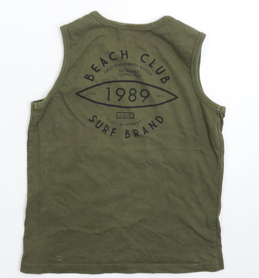 Primark Boys Green   Basic Tank Size 7-8 Years