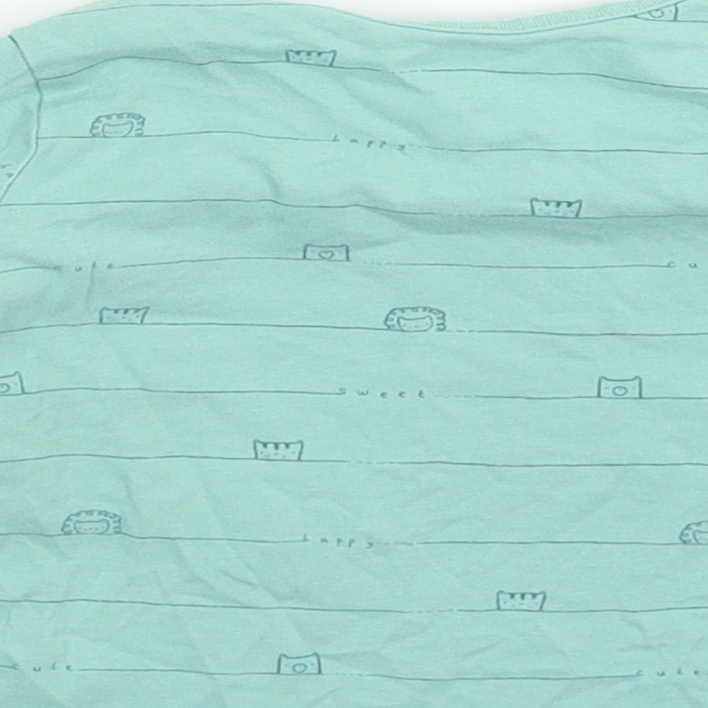 George Baby Green Striped  Basic T-Shirt Size 6-9 Months