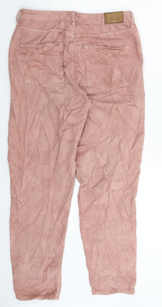 BDG Womens Beige  Corduroy Mom Jeans Size 28 in L27 in