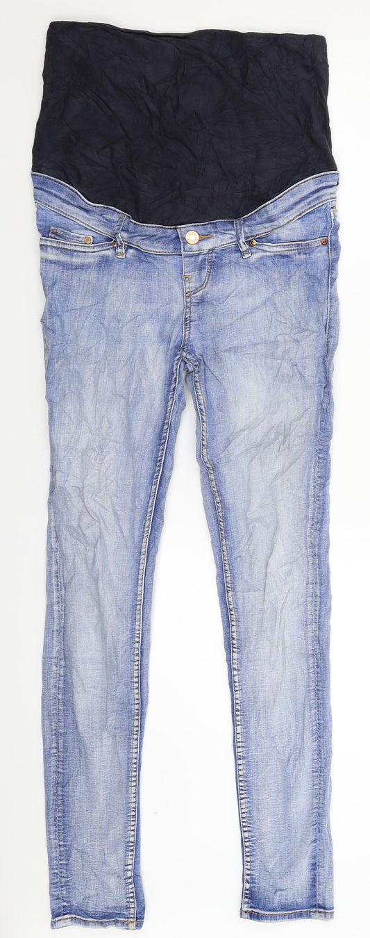 H&M Womens Blue  Denim Skinny Jeans Size 10 L29 in