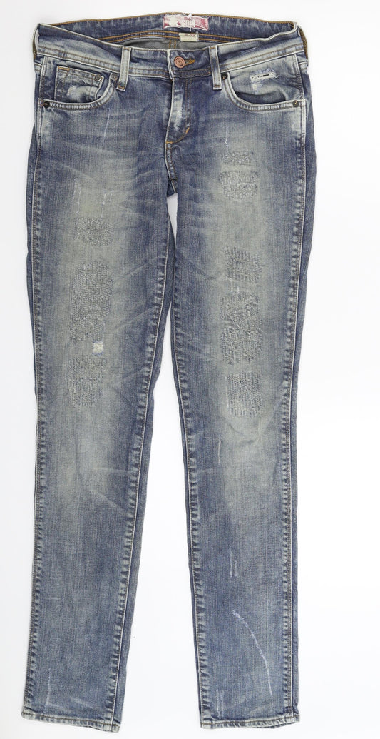 H&M Womens Blue  Denim Skinny Jeans Size 27 in L33 in