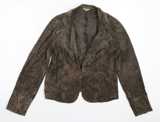 Per Una Womens Grey  Corduroy Jacket Blazer Size 14