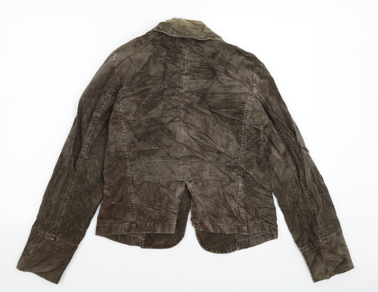 Per Una Womens Grey  Corduroy Jacket Blazer Size 14