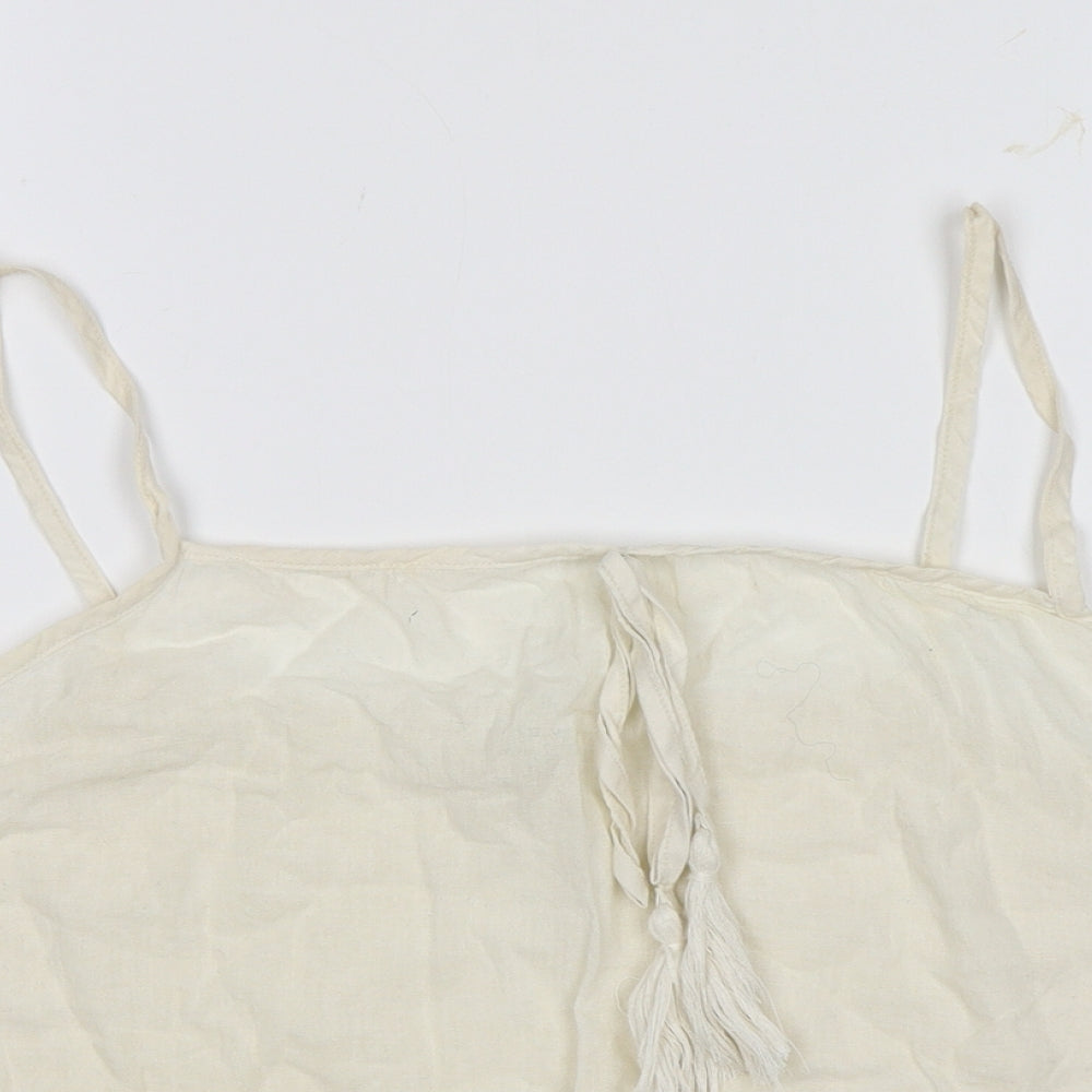 River Island Womens White   Camisole T-Shirt Size 12