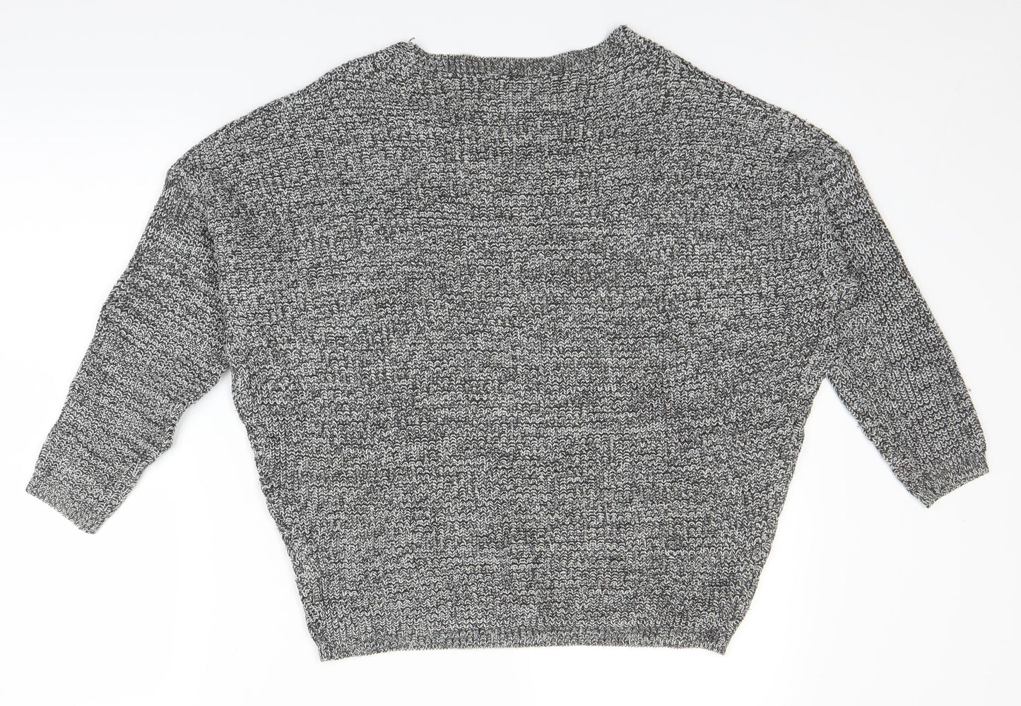Me Jane Womens Grey  Knit Pullover Jumper Size M