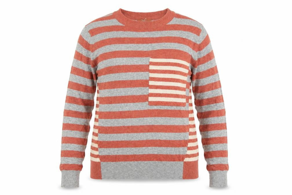 Next Womens Red Striped  Full Zip Jumper Size 6