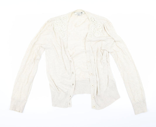 Forever Womens Beige   Cape Jumper Size M  - m