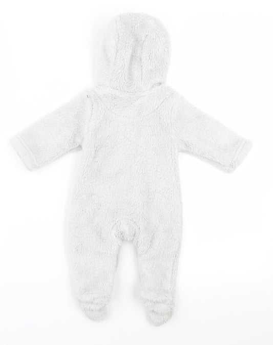 Preworn Baby Grey   Babygrow One-Piece Size 0-3 Months  - v