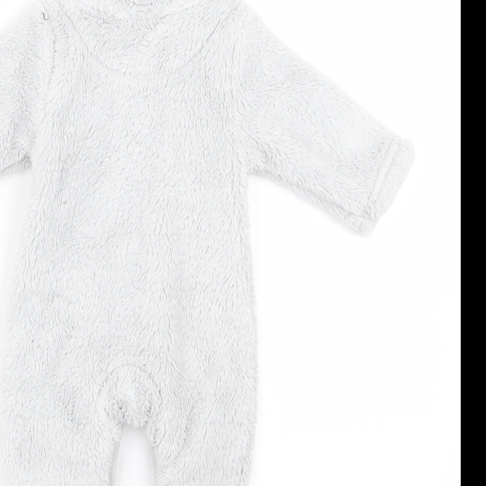 Preworn Baby Grey   Babygrow One-Piece Size 0-3 Months  - v