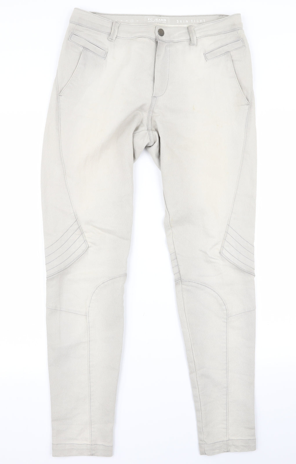 Preworn Womens White   Trousers  Size 14 L21 in